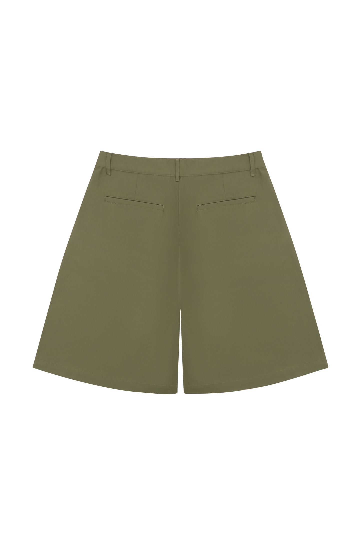 Olive Pleated Shorts