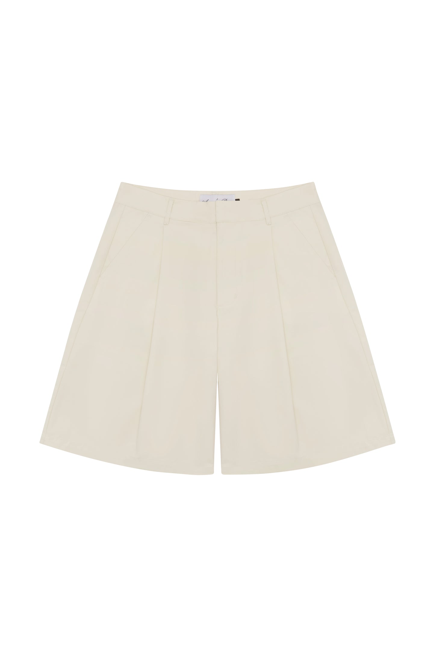 White Pleated Shorts