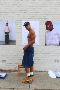 Angel Boy Navy Blue Denim Shorts