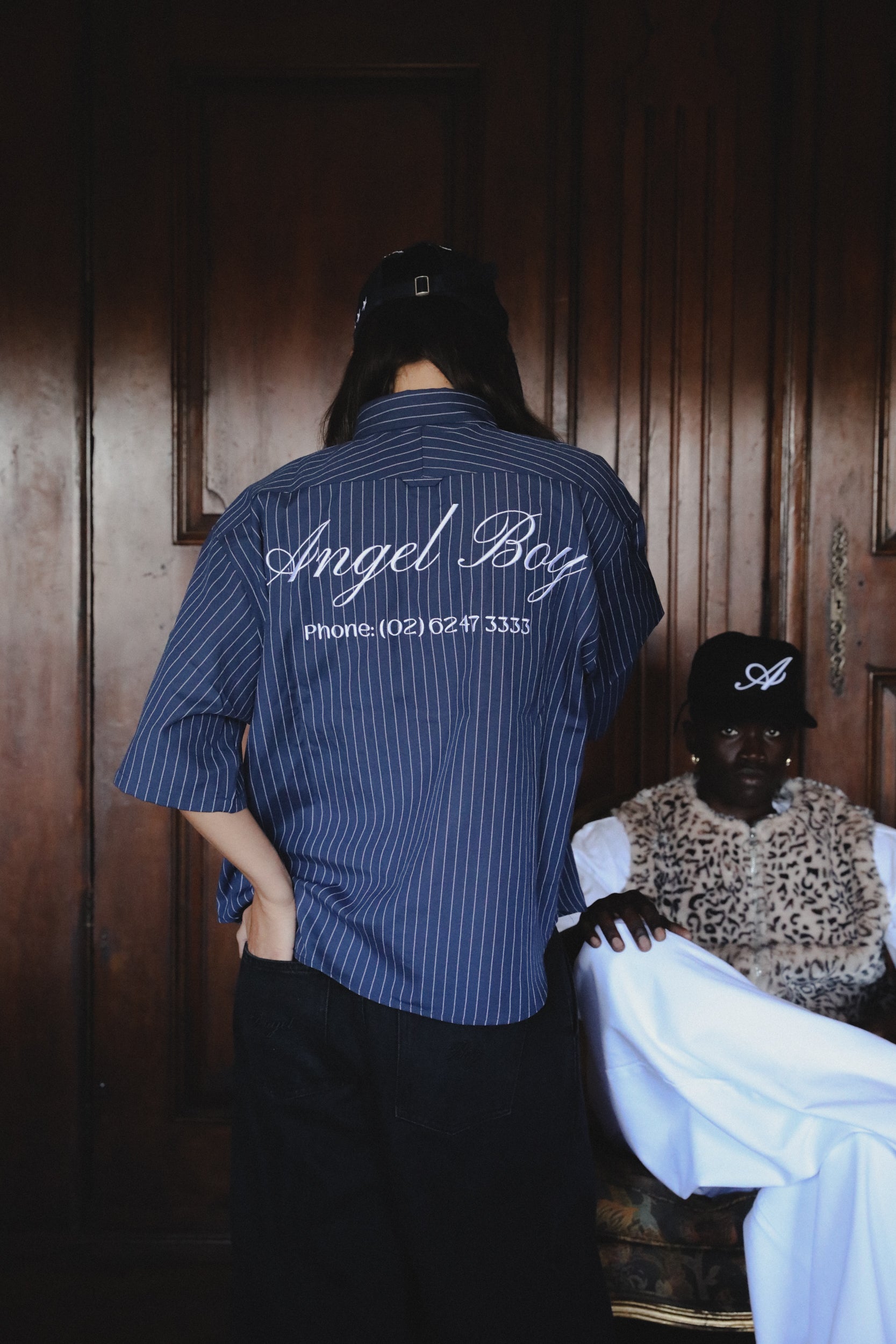 Angel Boy Navy Pinstripe Shirt